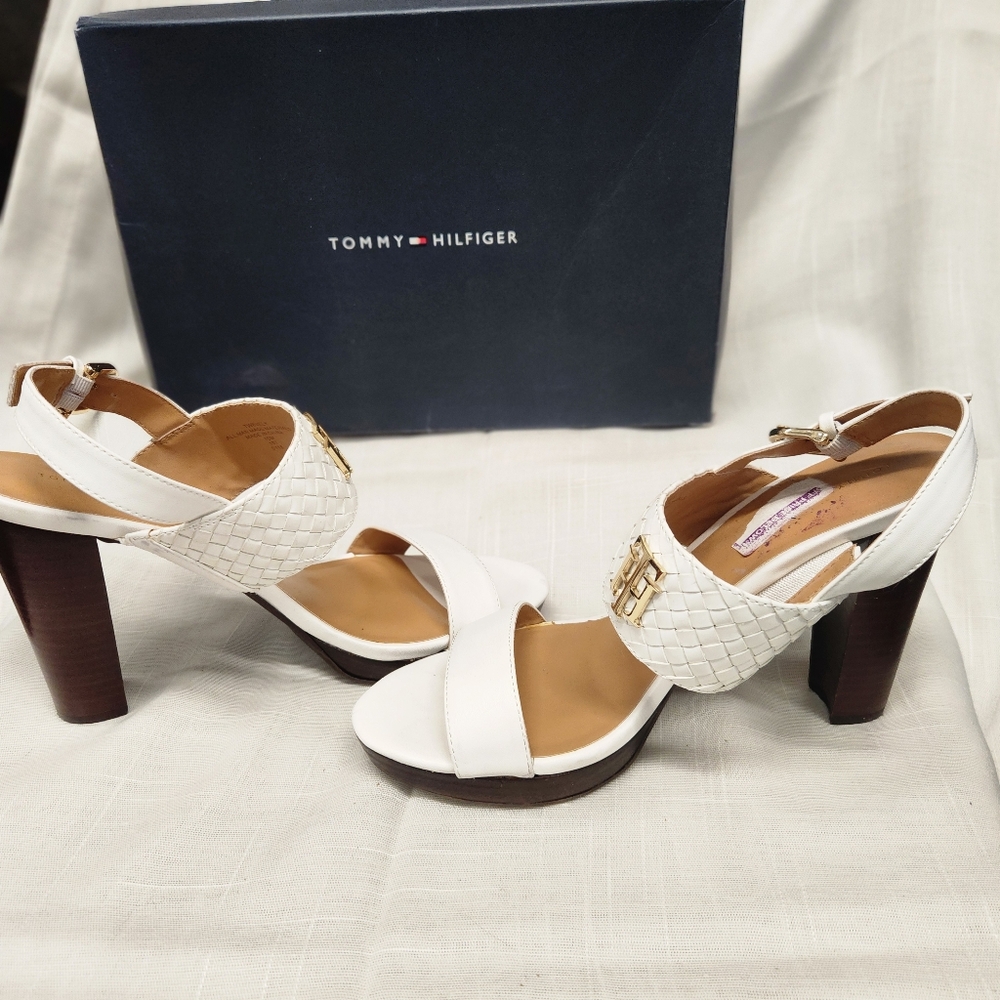 White Heeled Sandals